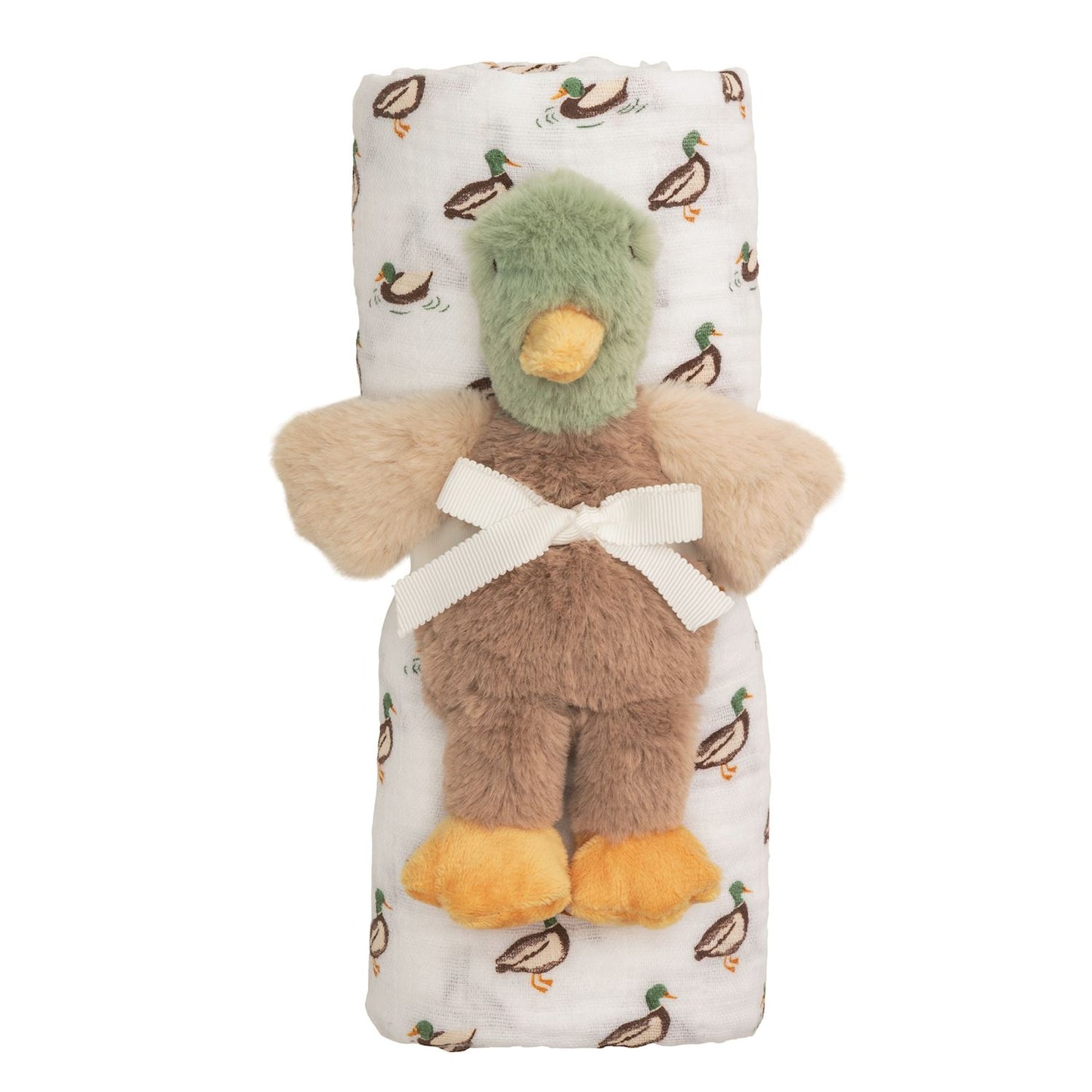 MP Mallard Duck Swaddle & Rattle