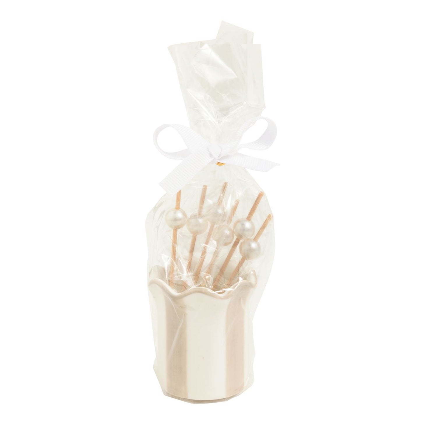 Taupe Stripe Toothpick holder