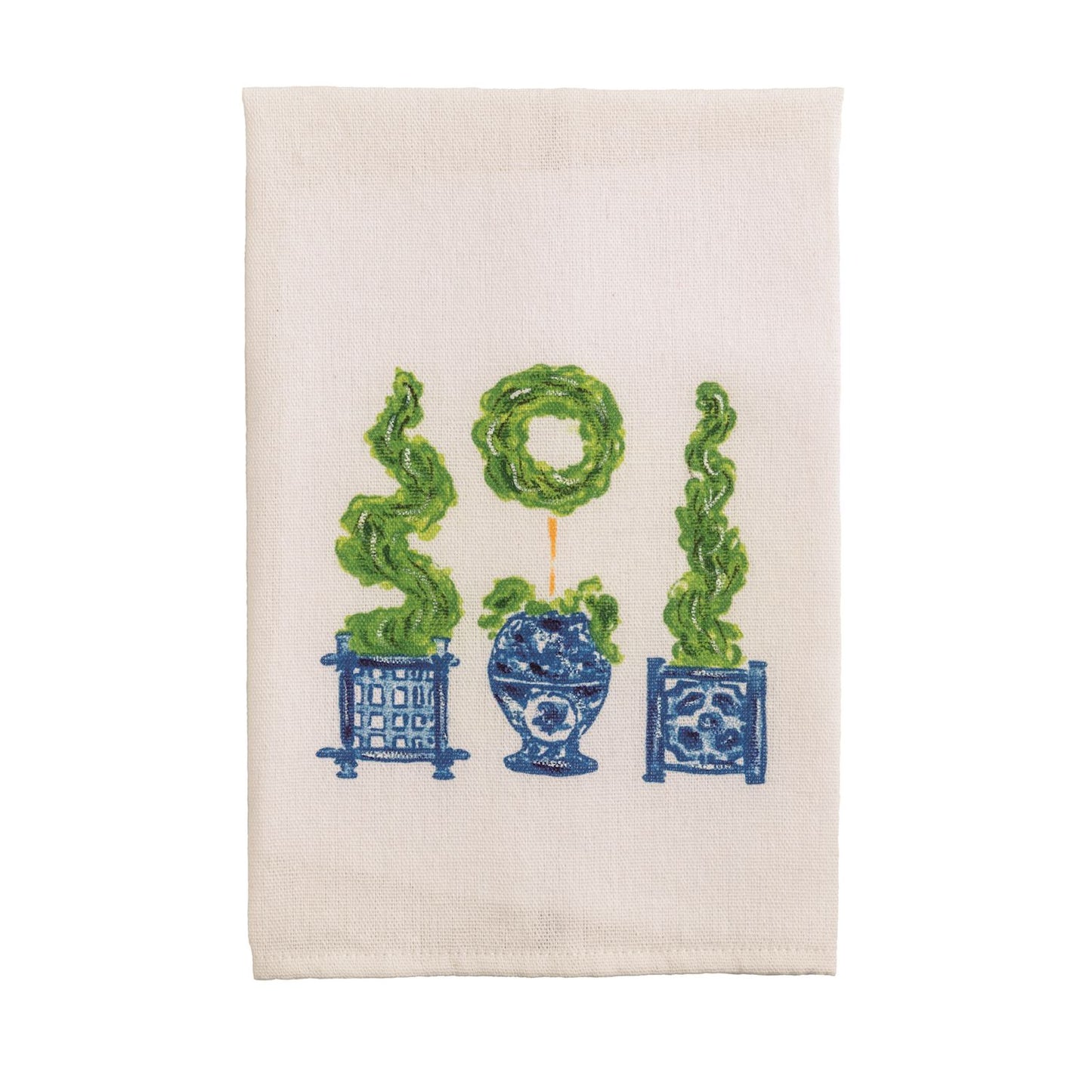 MP 3 Topiaries painted hand towel