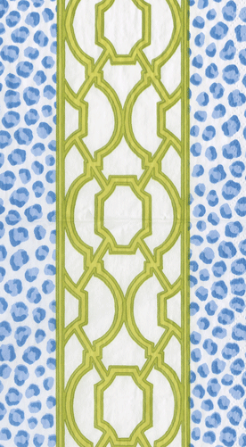 Knots And Spots Blue/Green Guest Towel