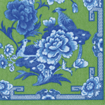 Green And Blue Plate Napkin Cocktail