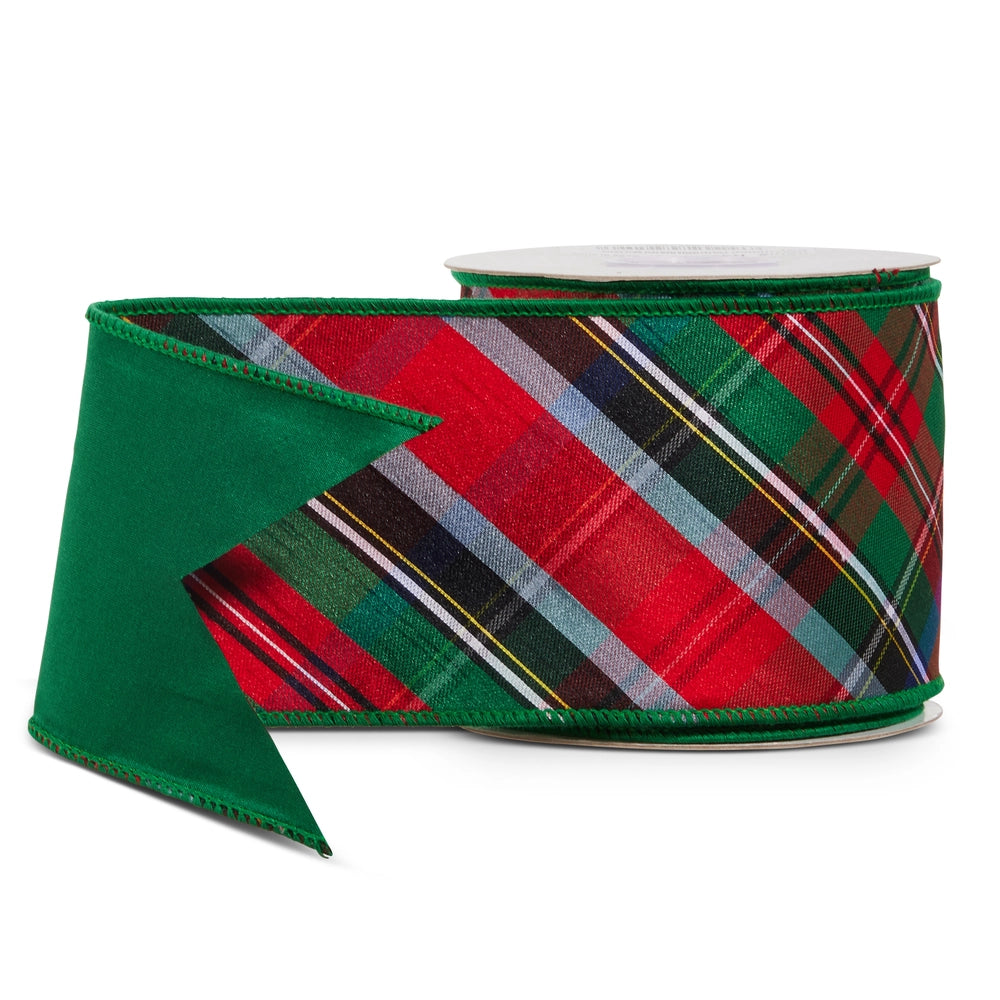 Raz Tartan Plaid 4" Wird Ribbon