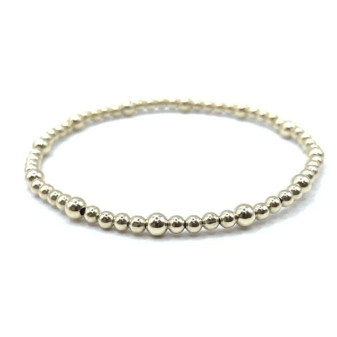 EG 3mm+4mm 14 Gold Filled Karma Water[roof Bracelet
