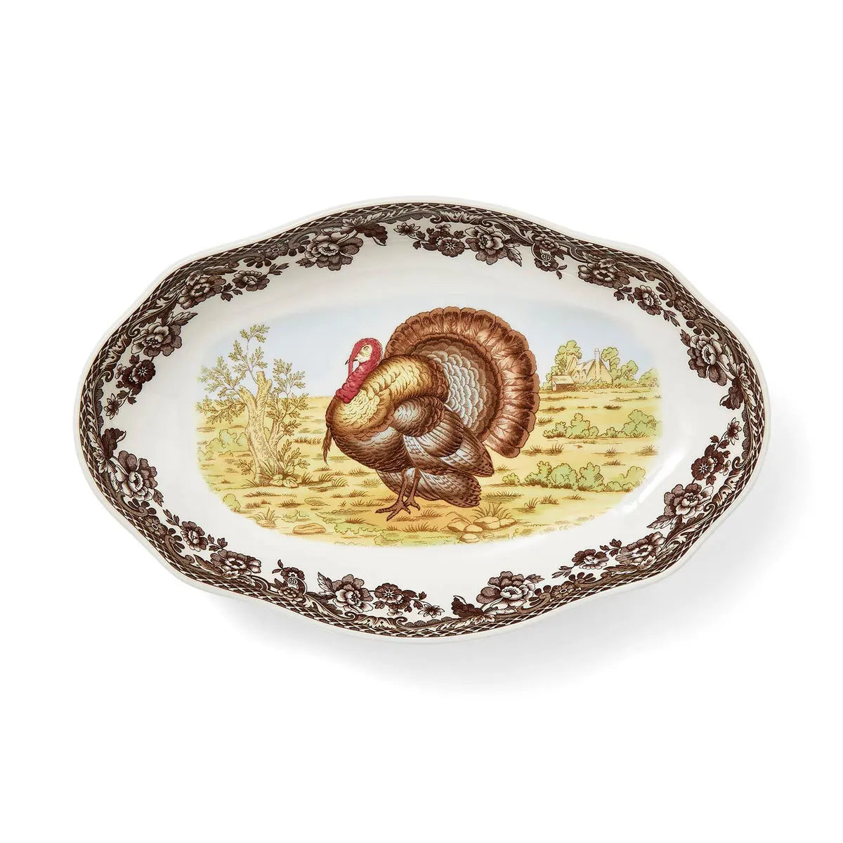 Spode turkey pickle dish