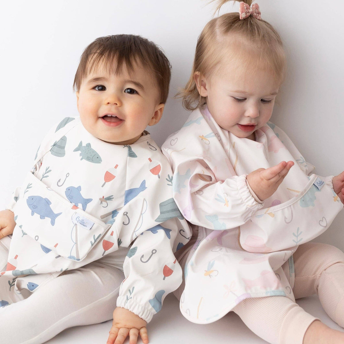 The Grayson Long Sleeve Bib - Lakeside Blooms