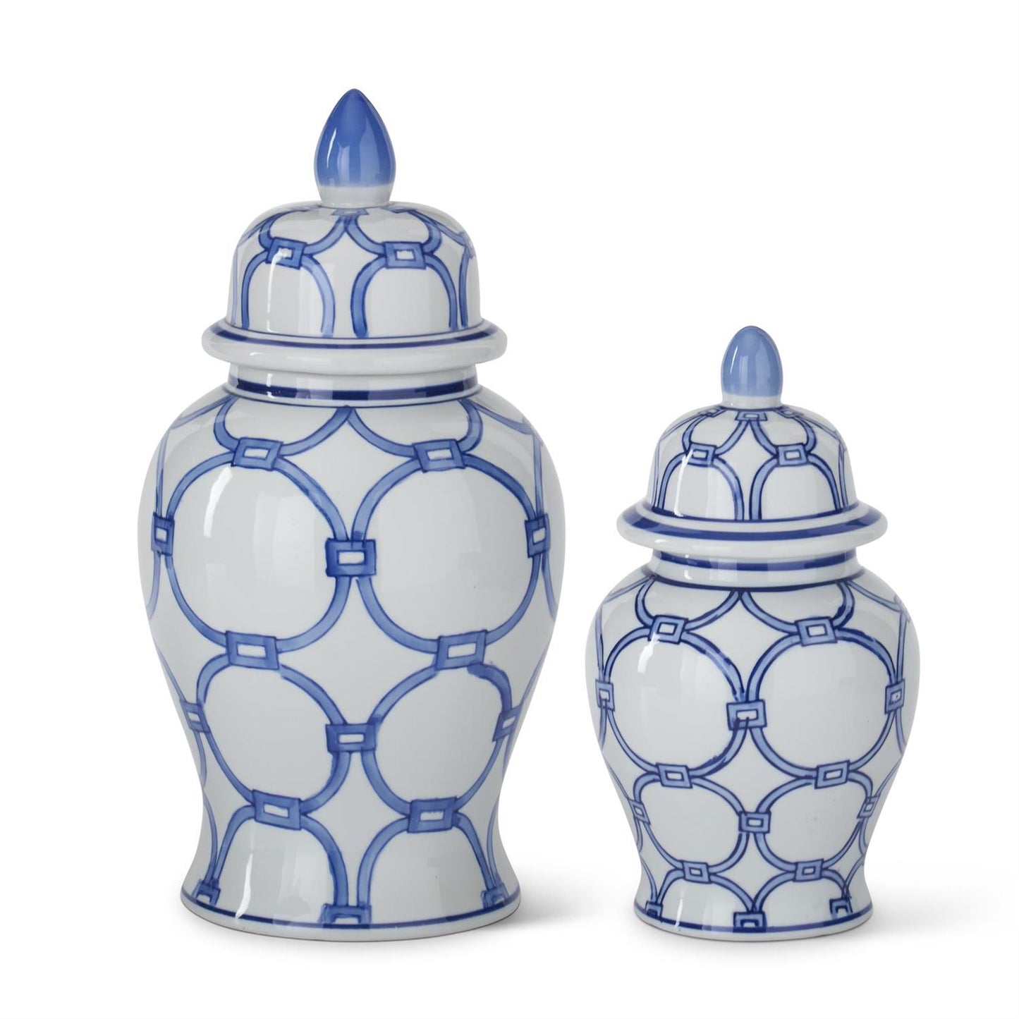 Blue & white Ginger Jar 10" 19116A-BL-1