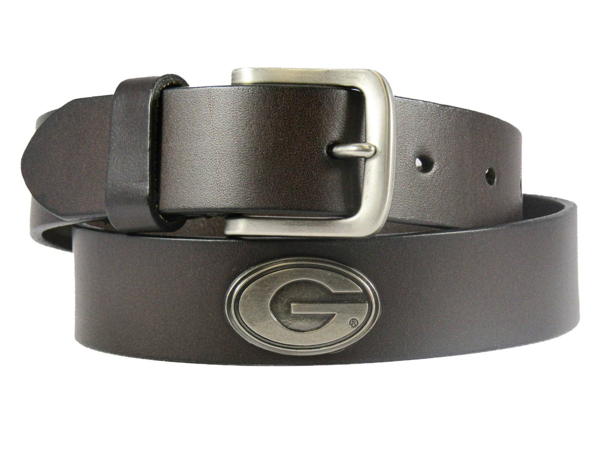 Zep-pro UGA Georgia Bulldogs Men's Collegiate Leather Belt: Brown