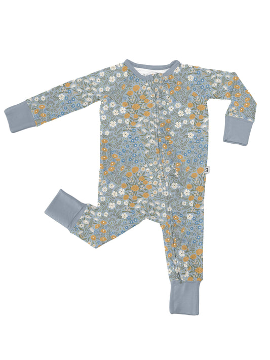 Blue Meadow  - LS Convertible Zip PJs