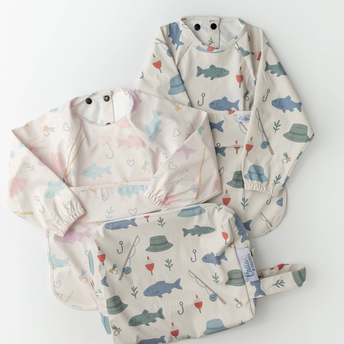 The Grayson Long Sleeve Bib - Lakeside Blooms