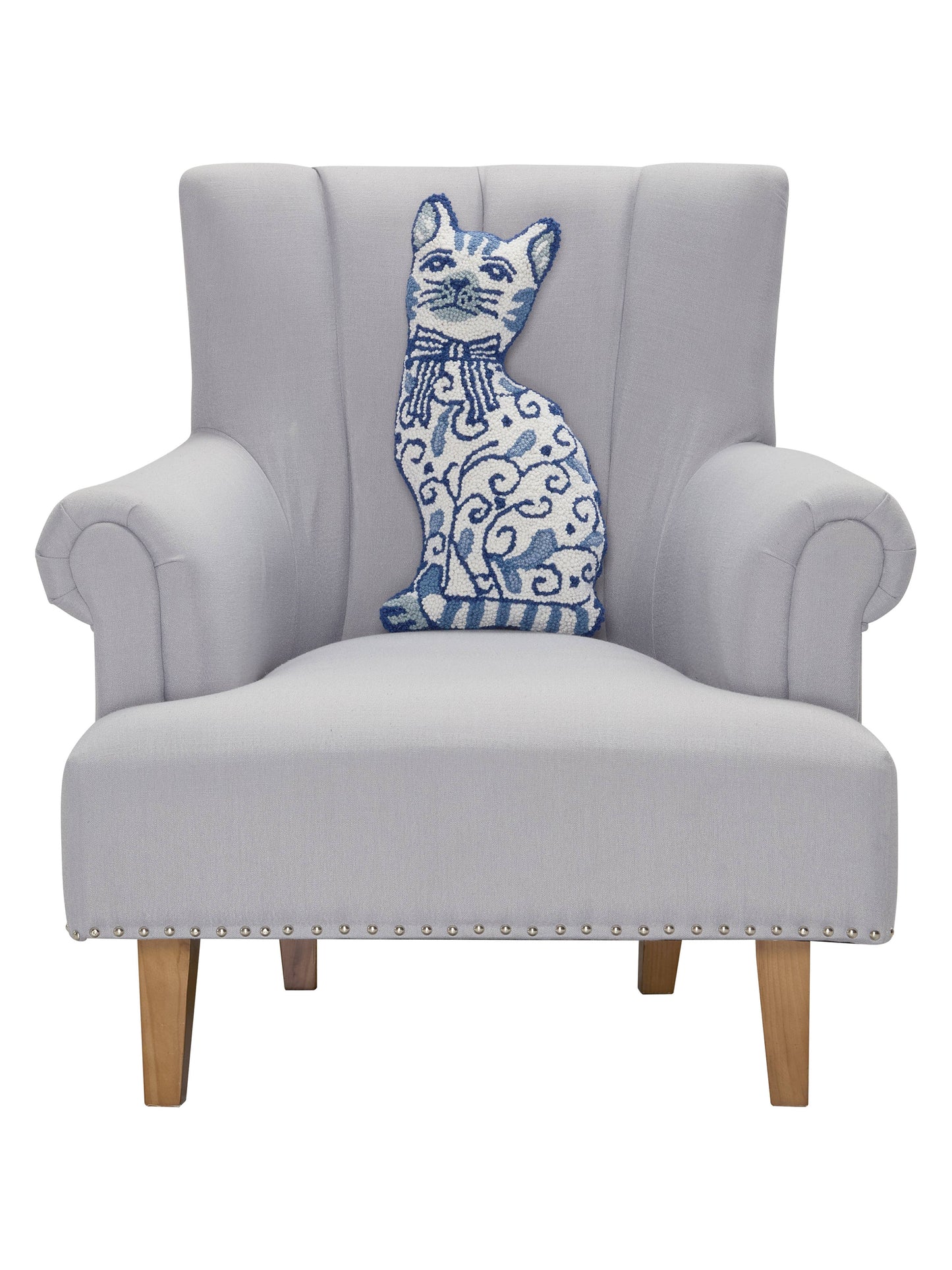Chinoiserie Cat Hook Pillow