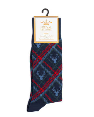 Men's Layton Deer Plaid Socks by RS