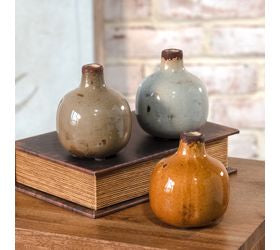 Mini 3" Vases gray , taupe, or orange