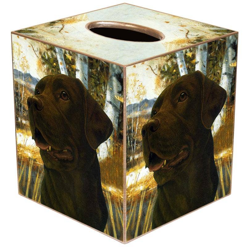 Chocolate Lab Tissue Box Cover