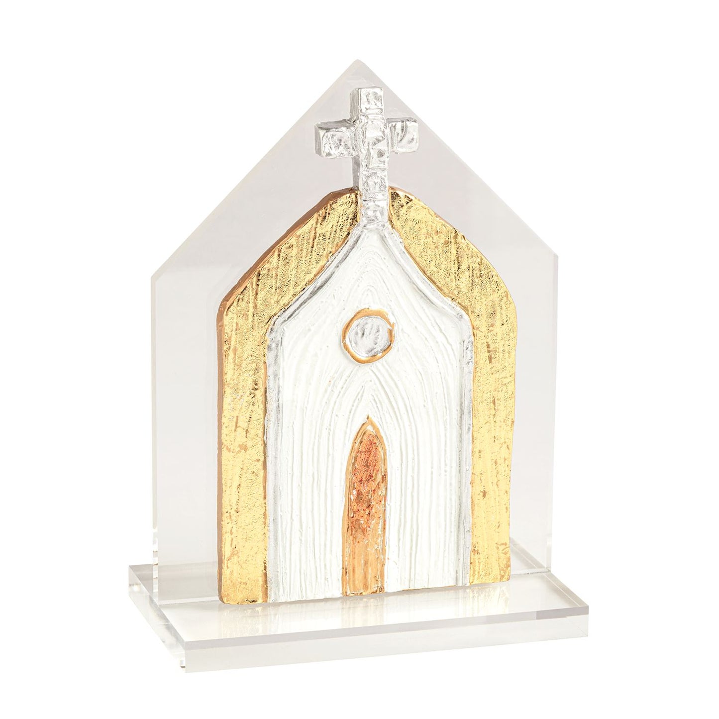 MP Silver on Gold Acrylic Church
