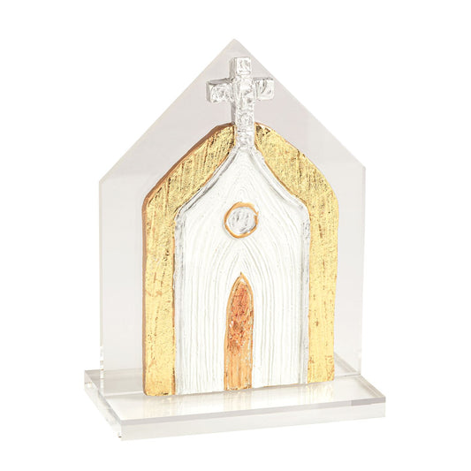 MP Silver on Gold Acrylic Church