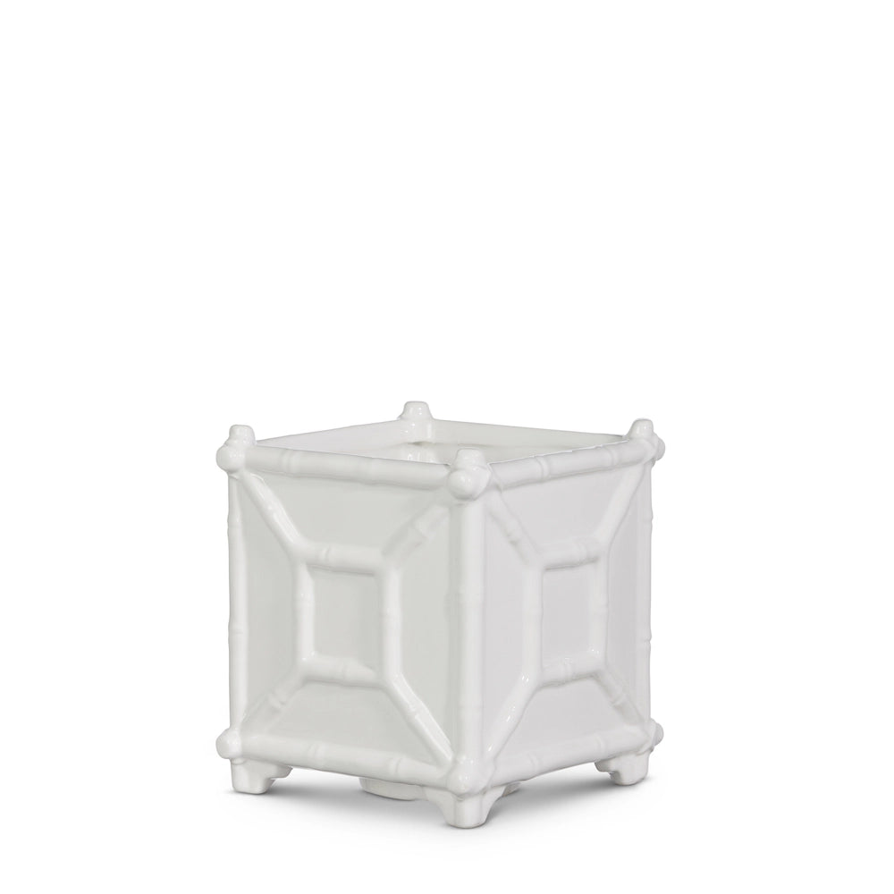 White Bamboo Planter 6" by Raz #4511323