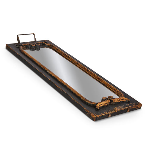 Black & Gold distresses mirrored tray #4532202
