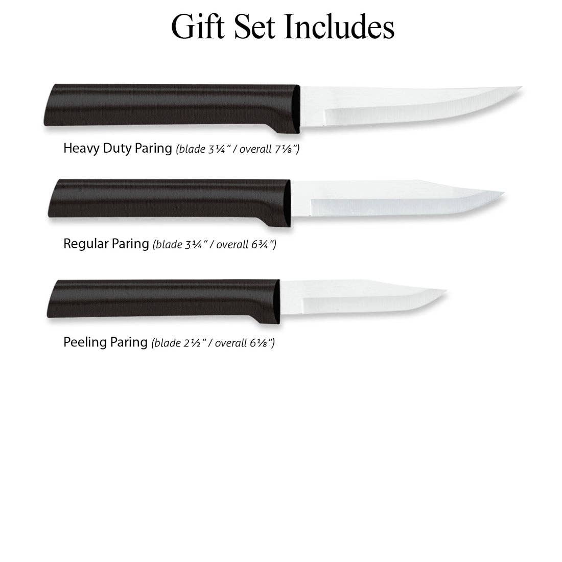 Paring Knives Galore - Black Handle