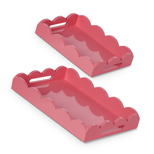 Pink Bubblegum Scalloped Tray large