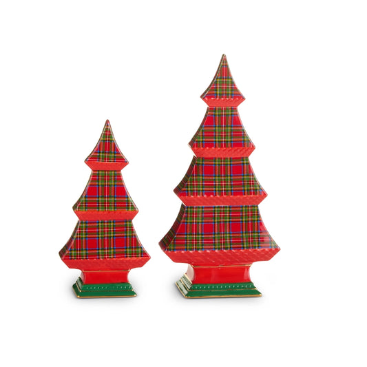 Raz Red Plaid Tabletop tree 12.5"
