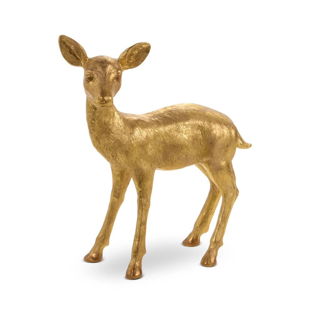 Raz Gold Standing Deer 25"