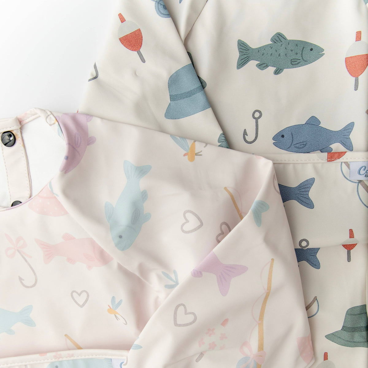 The Grayson Long Sleeve Bib - Lakeside Blooms
