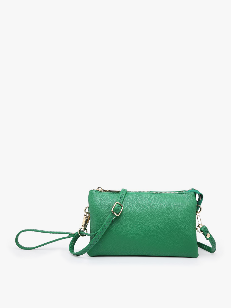 M013 Riley Monogrammable 3 Compartment Crossbody/Wristlet