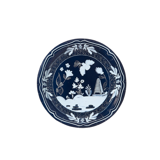 Navy Beachside 8" paper salad plate