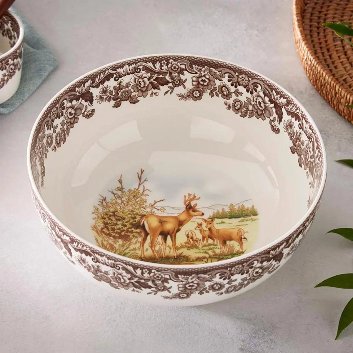 Spode Mule Deer Round Serving Bowl