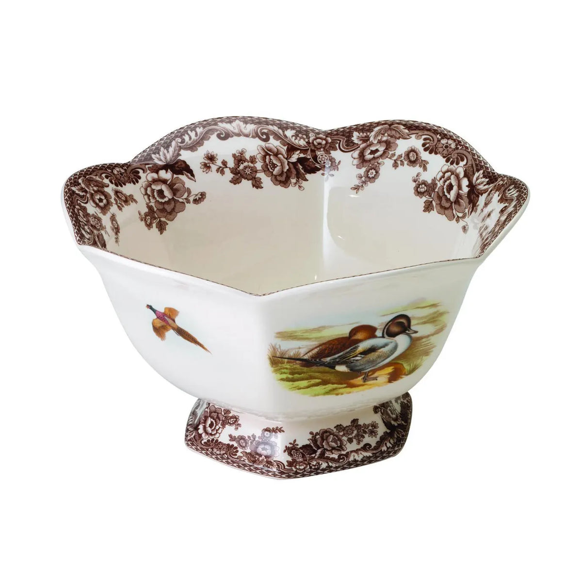 Spode Hexagon footed bowl birds