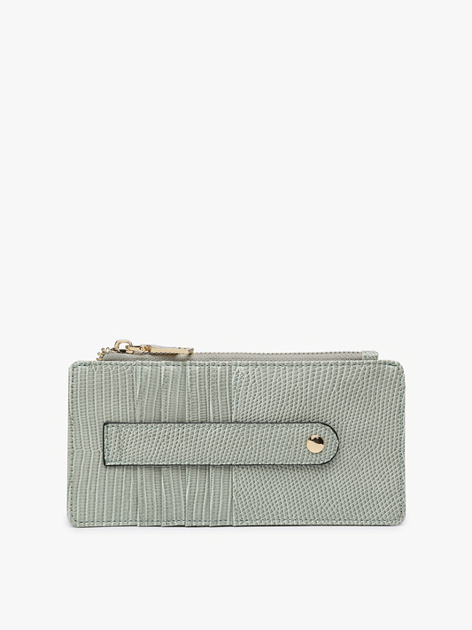 WL1889LZ Saige Lizard Slim Card Holder Wallet
