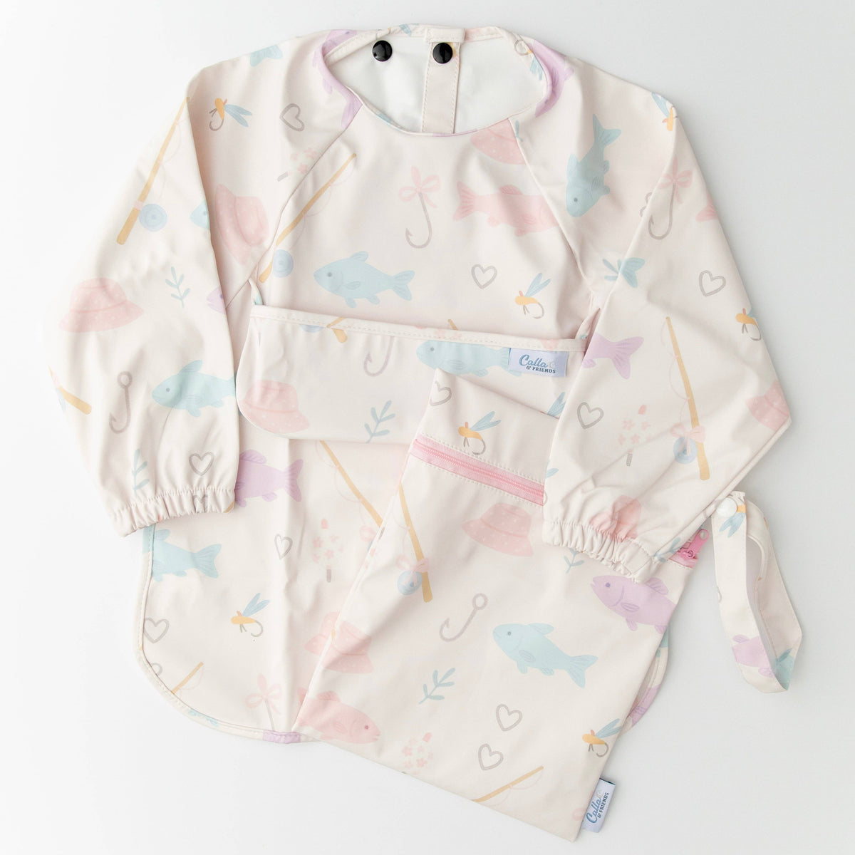 The Grayson Long Sleeve Bib - Lakeside Blooms