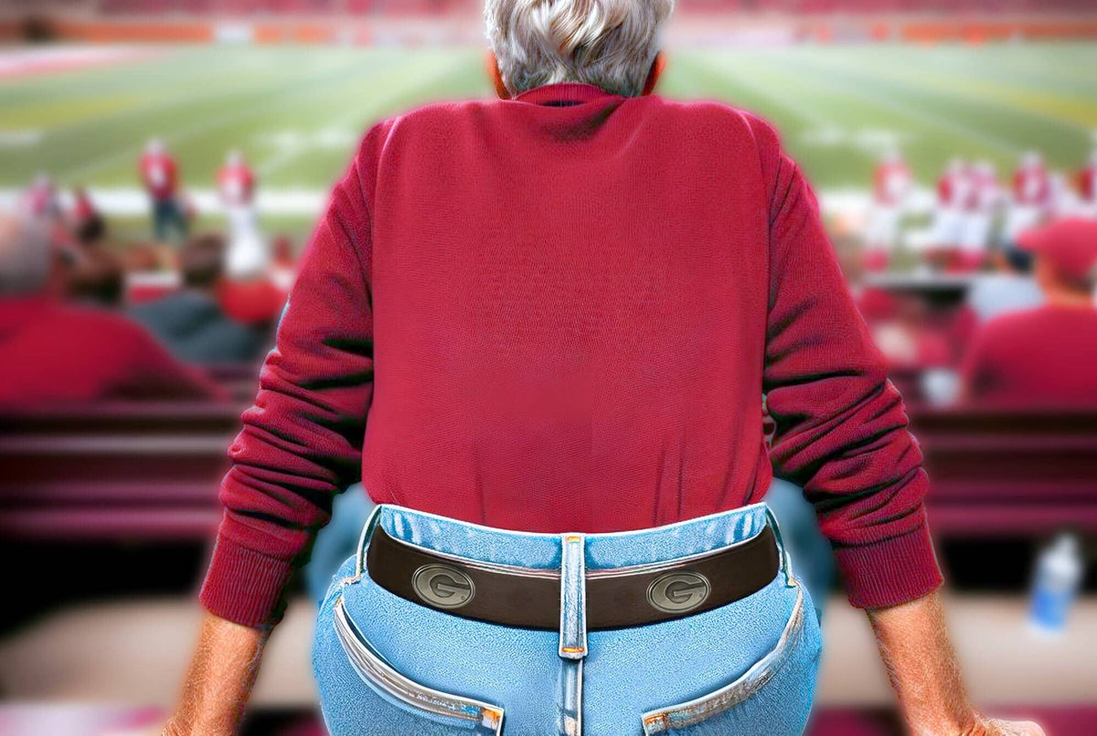 Zep-pro UGA Georgia Bulldogs Men's Collegiate Leather Belt: Brown