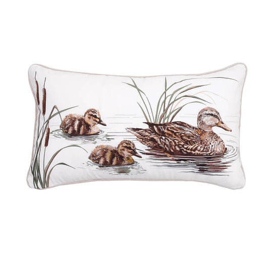 Mallard & Chicks Indoor/Outdoor Throw Pillow
