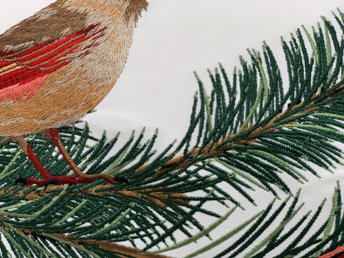 Cardinals & Pine Indoor/Outdoor Throw Pillow