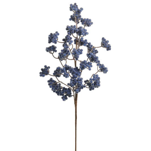 Raz Blue Berry Cluster Spray 27"