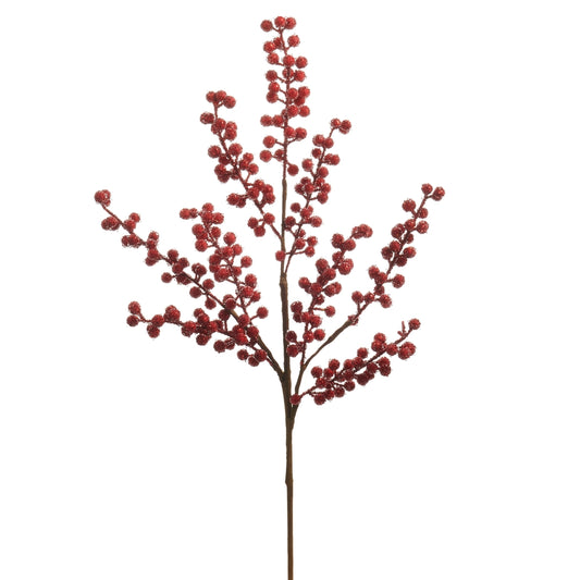 Raz Red Iced Berry Spray 25"