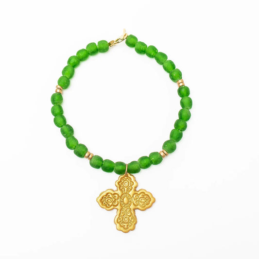 Green African Glass with Susie Cross HTJ