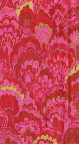 Marbled Ceramica Red & Fuchsia Guest Towels - includes 15 Guest Towels