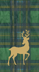 Reindeer Tartan Green Guest Napkin