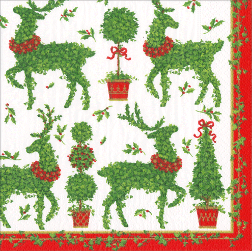 Animal Topiaries Napkin Cocktail