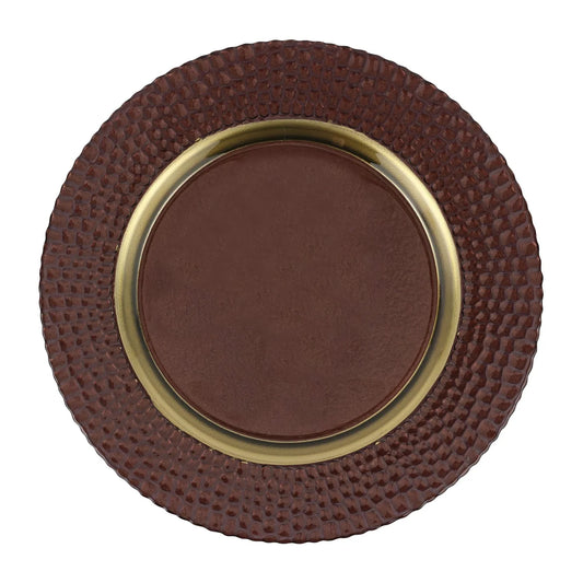 Pelli Glass Brown Charger by Vietri
