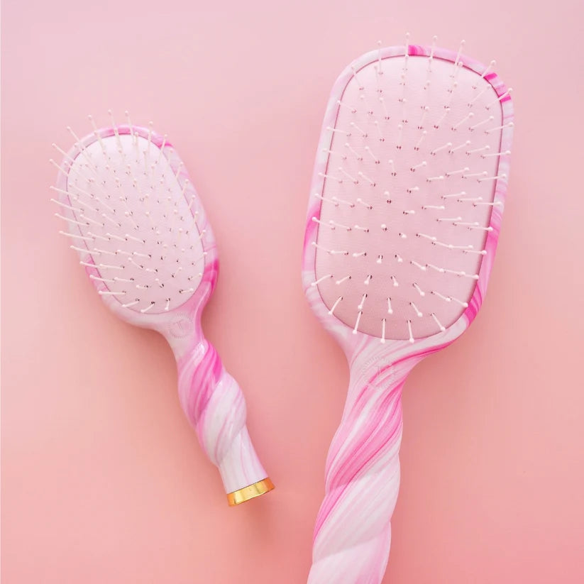 Pink Med Detangler Brush by Teleties pinch me