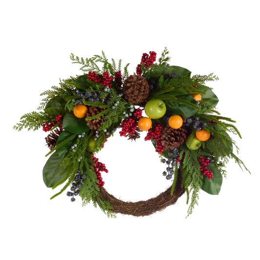Raz Fruit Wreath Asymmetrical Fruit Wreath