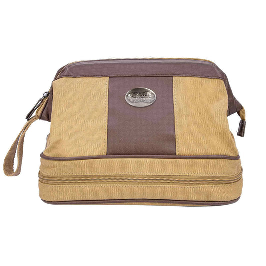 Peanut Men’s Khaki Canvas Toiletry Dopp Bag
