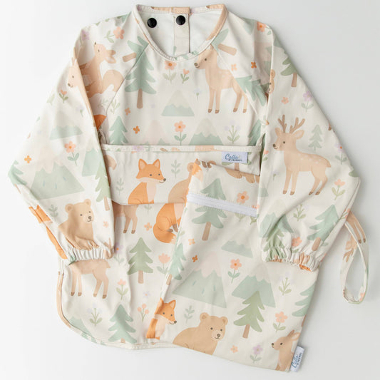 The Grayson Long Sleeve Bib - Woodland Blooms