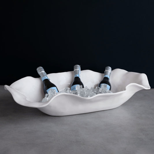 VIDA Havana Extra Lg Oval Centerpiece (White)