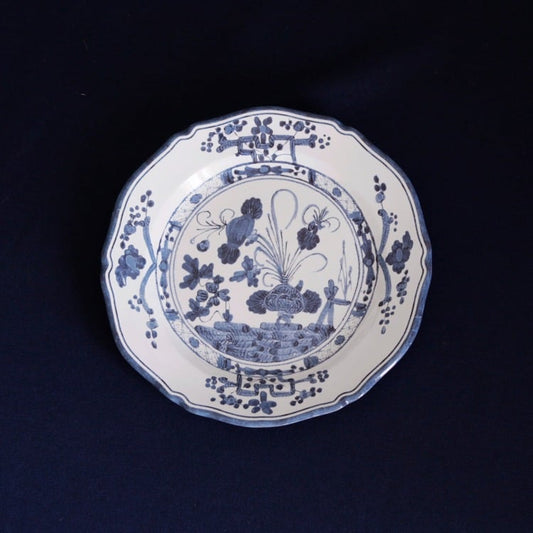 VIDA Faenza 9" Salad Plate Set of 4 (White and Blue)
