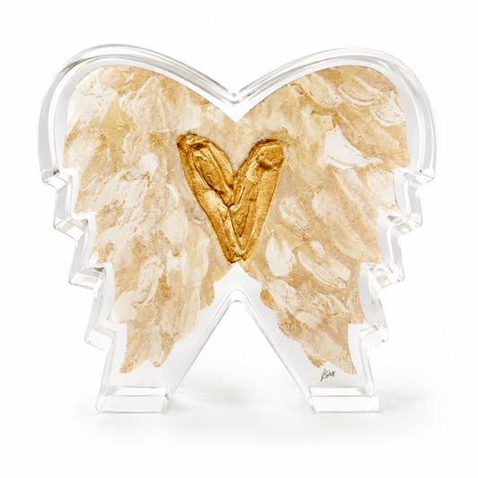 Angel Wings Acrylic Block