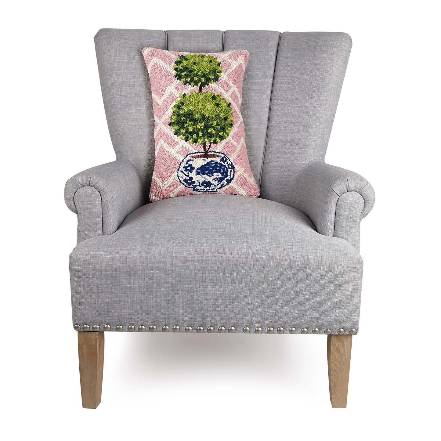 Pink Ball Topiary Hook Pillow